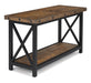 Flexsteel Carpenter Sofa Table in Rustic Brown - Holmwood's Furniture & Design Center (Somersworth, NH)