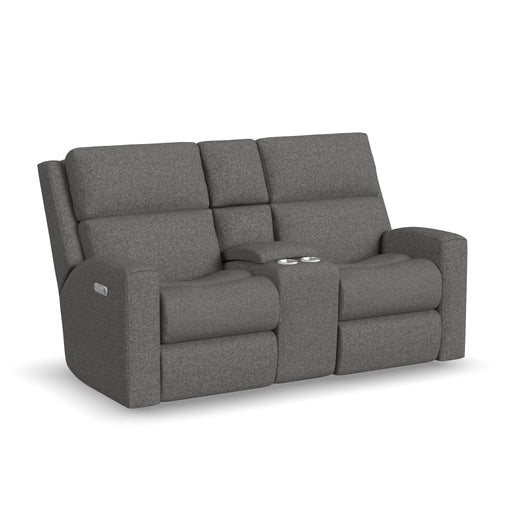 Score 2805-601L Power Reclining Loveseat with Console & Power Headrests & Lumbar - Holmwood's Furniture & Design Center (Somersworth, NH)
