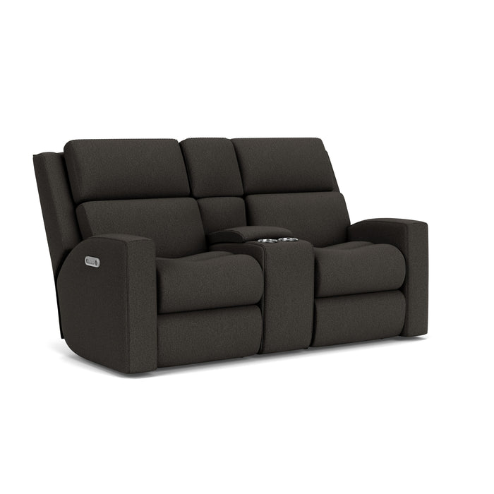 Score 2805-601L Power Reclining Loveseat with Console & Power Headrests & Lumbar - Holmwood's Furniture & Design Center (Somersworth, NH)