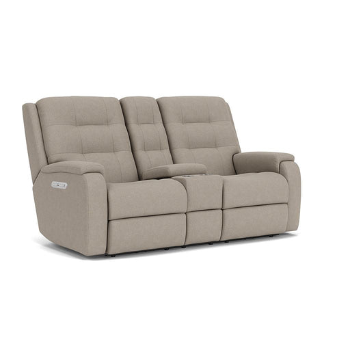 Arlo 2810-601L Power Reclining Loveseat with Console & Power Headrests & Lumbar - Holmwood's Furniture & Design Center (Somersworth, NH)