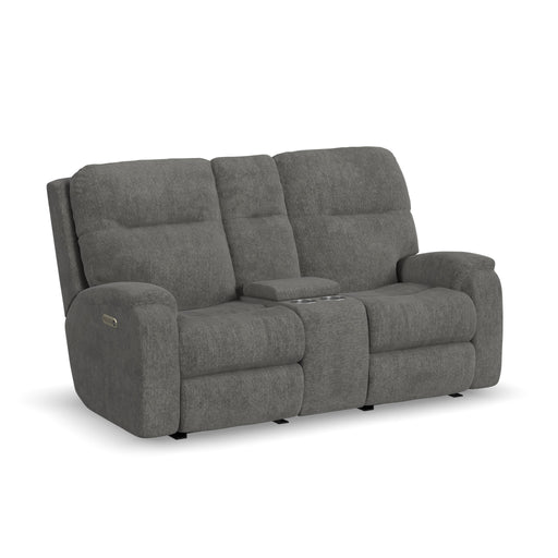 Penn 2860-601L Power Reclining Loveseat with Console & Power Headrests & Lumbar - Holmwood's Furniture & Design Center (Somersworth, NH)