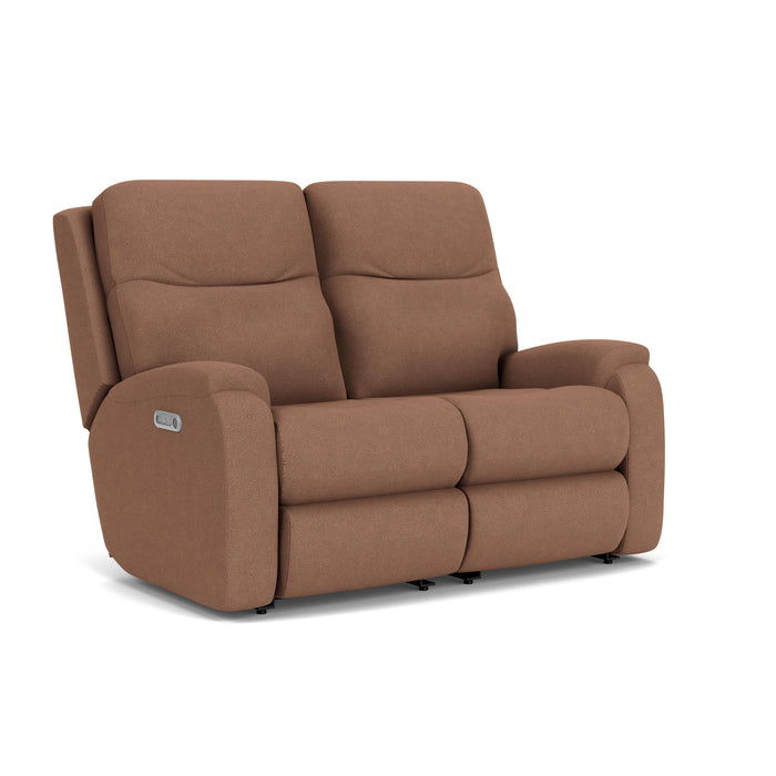 Penn 2860-60L Power Reclining Loveseat with Power Headrests & Lumbar - Holmwood's Furniture & Design Center (Somersworth, NH)