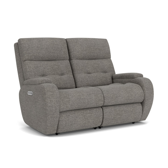 Strait 2906-60H Power Reclining Loveseat with Power Headrests - Holmwood's Furniture & Design Center (Somersworth, NH)