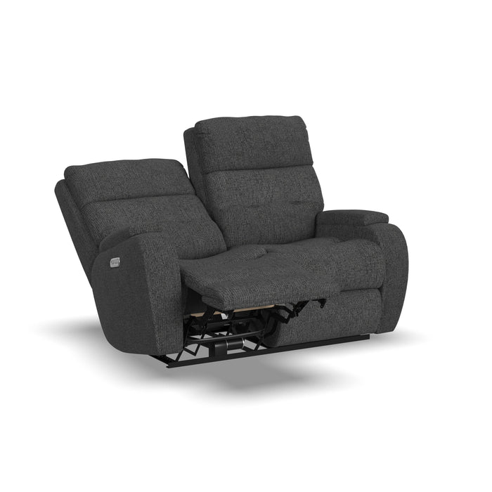 Strait 2906-60H Power Reclining Loveseat with Power Headrests - Holmwood's Furniture & Design Center (Somersworth, NH)
