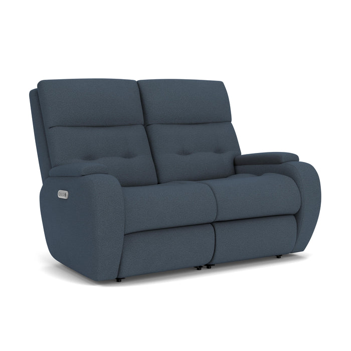 Strait 2906-60H Power Reclining Loveseat with Power Headrests - Holmwood's Furniture & Design Center (Somersworth, NH)