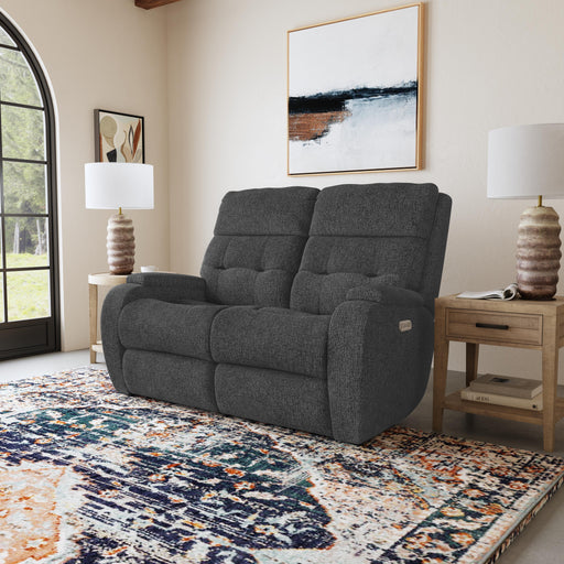 Strait 2906-60H Power Reclining Loveseat with Power Headrests - Holmwood's Furniture & Design Center (Somersworth, NH)