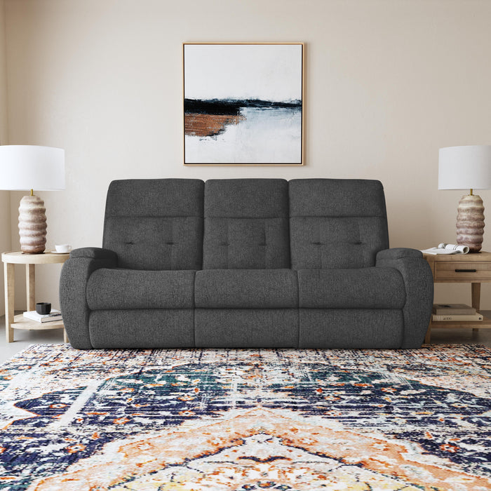 Strait 2906-62H Power Reclining Sofa with Power Headrests - Holmwood's Furniture & Design Center (Somersworth, NH)
