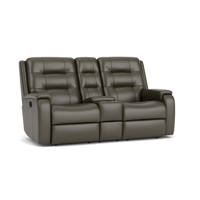 Arlo 3810-601 Reclining Loveseat with Console - Holmwood's Furniture & Design Center (Somersworth, NH)