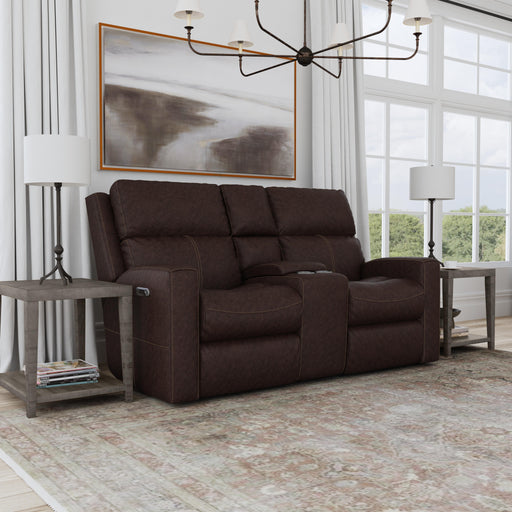 Score B3805-601L Power Reclining Loveseat with Console & Power Headrests & Lumbar - Holmwood's Furniture & Design Center (Somersworth, NH)