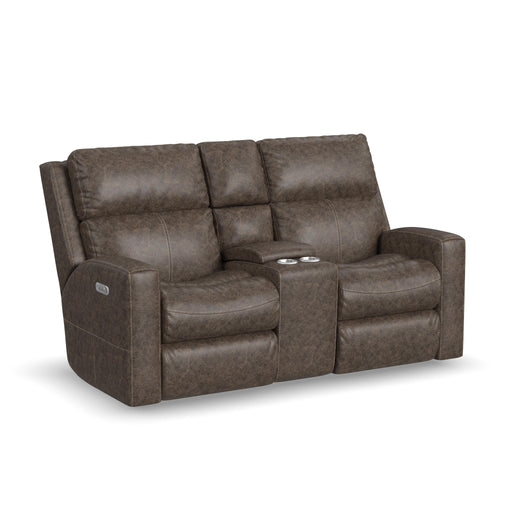 Score B3805-601L Power Reclining Loveseat with Console & Power Headrests & Lumbar - Holmwood's Furniture & Design Center (Somersworth, NH)