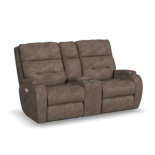 Strait B3906-601H Power Reclining Loveseat with Console & Power Headrests - Holmwood's Furniture & Design Center (Somersworth, NH)