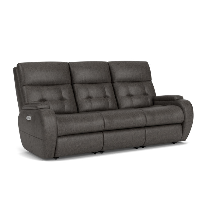 Strait B3906-62H Power Reclining Sofa with Power Headrests - Holmwood's Furniture & Design Center (Somersworth, NH)