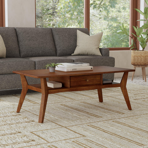 Ludwig W1085-0312 Rectangular Coffee Table with Drawer - Holmwood's Furniture & Design Center (Somersworth, NH)
