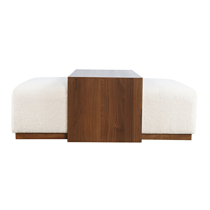 Hudson Sliding Ottoman w Caster Wheels and Table Top