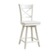 Cosmopolitan Charlotte Swivel Stool (Built) In Pure White - Holmwood's Furniture & Design Center (Somersworth, NH)