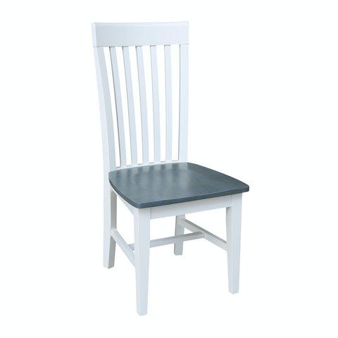 Cosmopolitan Tall Mission Chair, Built In Heather Gray / White - Holmwood's Furniture & Design Center (Somersworth, NH)