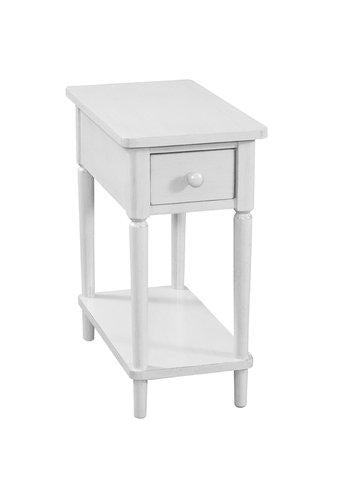 Destinations Narrow Side Table In Pure White - Holmwood's Furniture & Design Center (Somersworth, NH)