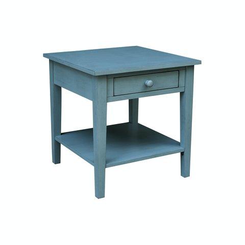 Destinations Spencer End Table In Ocean Blue - Holmwood's Furniture & Design Center (Somersworth, NH)