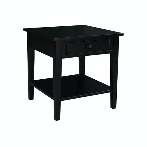 Destinations Spencer End Table In Solid Black - Holmwood's Furniture & Design Center (Somersworth, NH)