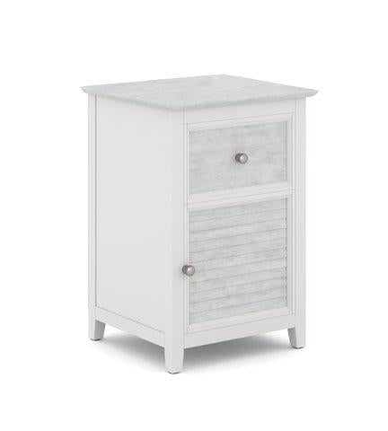 High Tide 1 Drawer / Door Nightstand In Chalk & White - Holmwood's Furniture & Design Center (Somersworth, NH)