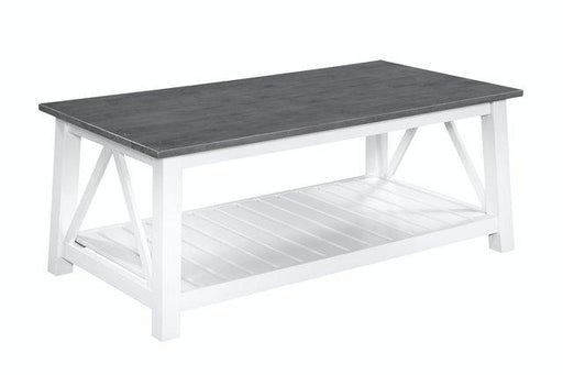 Home Accents Surrey Coffee Table In Gray & White - Holmwood's Furniture & Design Center (Somersworth, NH)
