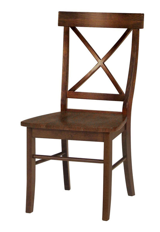 John Thomas Furniture Home Accents X-back Chair in Espresso - Holmwood's Furniture & Design Center (Somersworth, NH)
