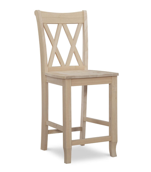 Stools 24'' Double XX Back Counter Stool - Holmwood's Furniture & Design Center (Somersworth, NH)