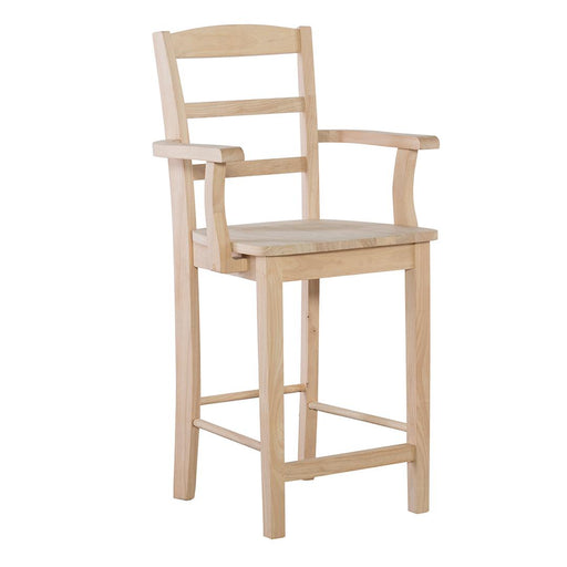Stools 24'' Madrid Counter Stool w/Arms - Holmwood's Furniture & Design Center (Somersworth, NH)
