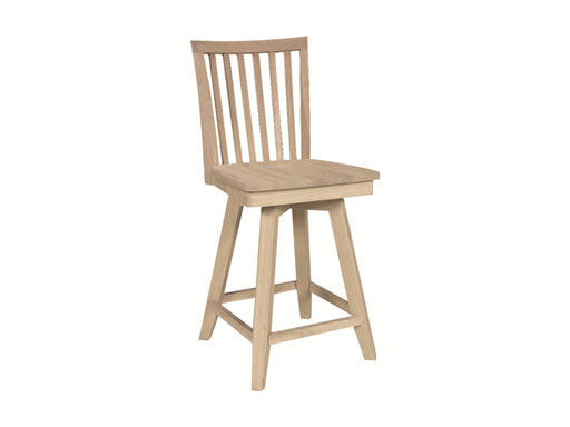 Stools 24'' Mission Swivel Counter Stool - Holmwood's Furniture & Design Center (Somersworth, NH)