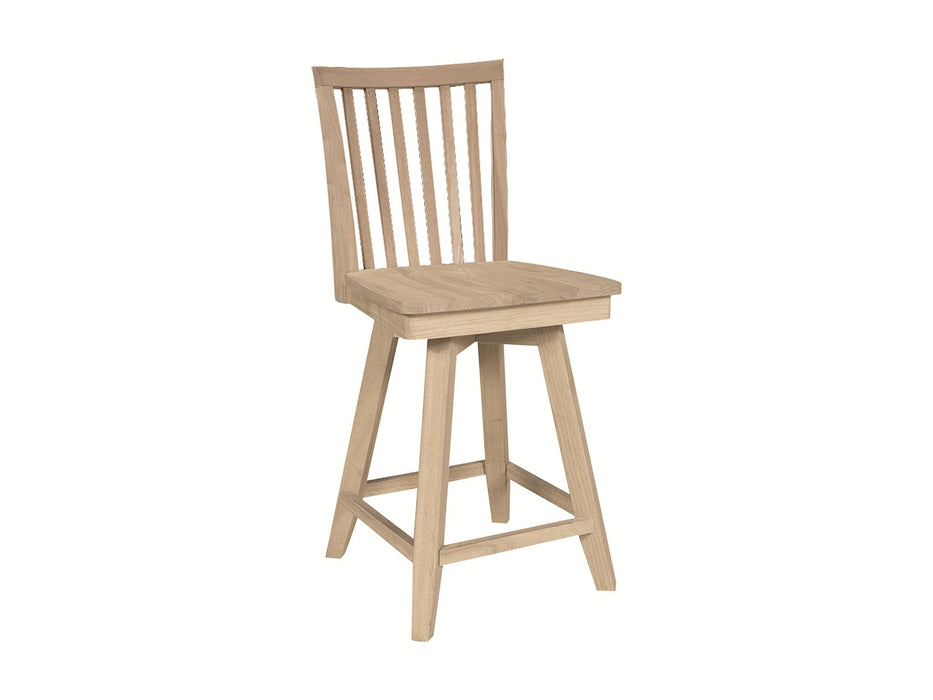 Stools 24'' Mission Swivel Counter Stool - Holmwood's Furniture & Design Center (Somersworth, NH)