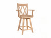 Stools 24'' XX Back Counter Swivel Stool w/ Arms - Holmwood's Furniture & Design Center (Somersworth, NH)