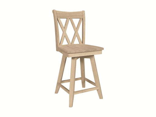 Stools 24'' XX Back Swivel Counter Stool - Holmwood's Furniture & Design Center (Somersworth, NH)