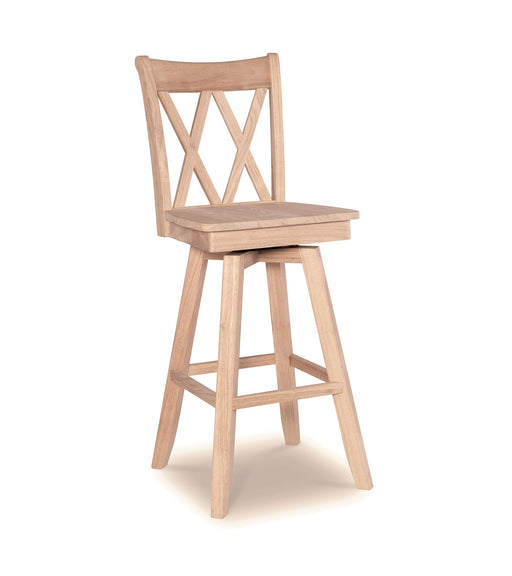 Stools 30'' Double XX Back Swivel Bar Stool - Holmwood's Furniture & Design Center (Somersworth, NH)