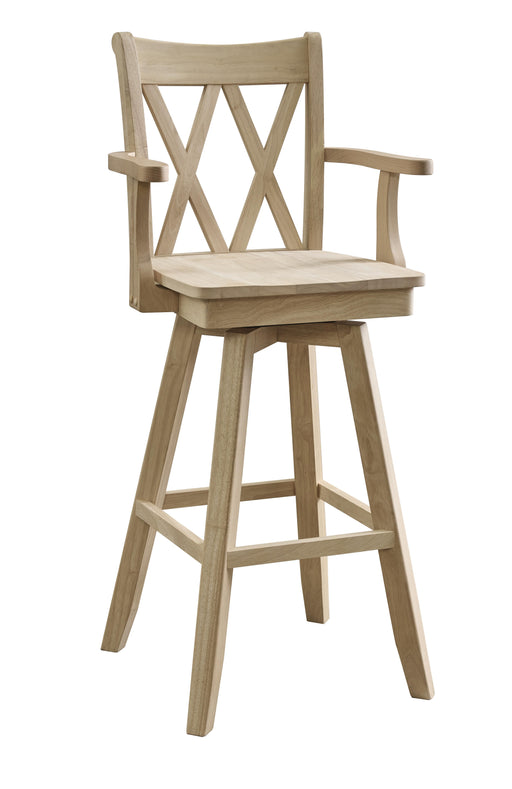 Stools 30" Double XX Swivel Bar Stool w/ Arms - Holmwood's Furniture & Design Center (Somersworth, NH)