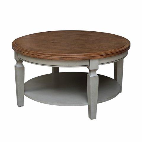 Vista Round Coffee Table (Rta) In Hickory & Stone - Holmwood's Furniture & Design Center (Somersworth, NH)