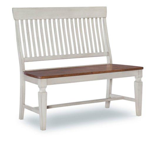 Vista Slatback Bench (Rta) In Hickory & Shell - Holmwood's Furniture & Design Center (Somersworth, NH)