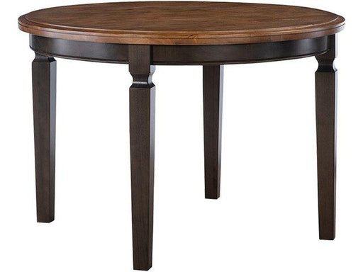 Vista Solid Round Table In Hickory & Coal - Holmwood's Furniture & Design Center (Somersworth, NH)