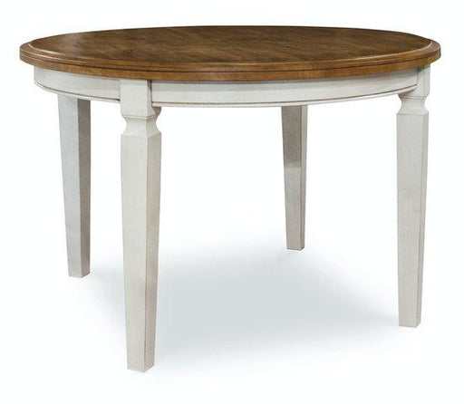 Vista Solid Round Table In Hickory & Shell - Holmwood's Furniture & Design Center (Somersworth, NH)