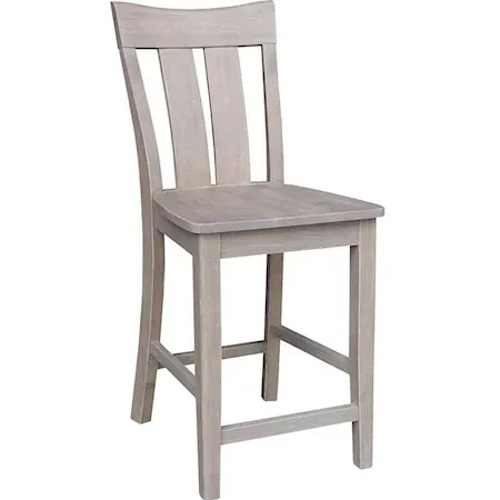 Cosmopolitan Ava Stool, Rta In Taupe Gray - Holmwood's Furniture & Design Center (Somersworth, NH)