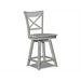 Cosmopolitan Charlotte Swivel Stool (Rta) In Heather Gray - Holmwood's Furniture & Design Center (Somersworth, NH)