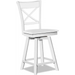 Cosmopolitan Charlotte Swivel Stool (Rta) In Pure White - Holmwood's Furniture & Design Center (Somersworth, NH)