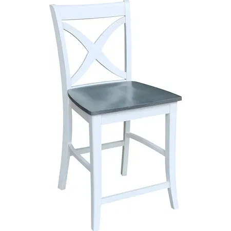 Cosmopolitan Salerno Stool, Rta In Heather Gray / White - Holmwood's Furniture & Design Center (Somersworth, NH)