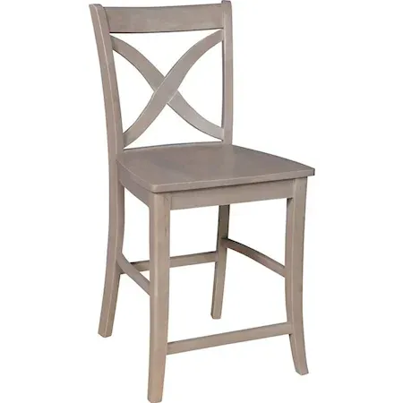 Cosmopolitan Salerno Stool, Rta In Taupe Gray - Holmwood's Furniture & Design Center (Somersworth, NH)