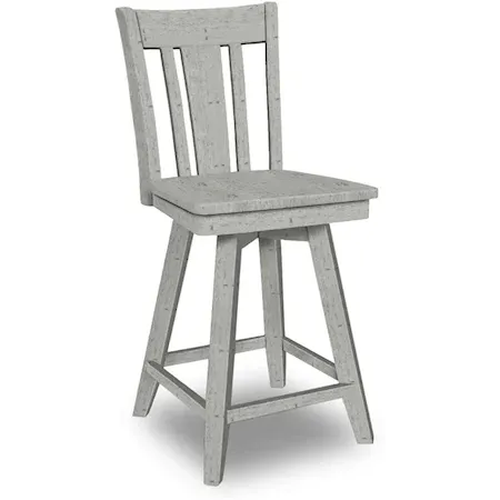 Cosmopolitan San Remo Swivel Stool (Rta) In Heather Gray - Holmwood's Furniture & Design Center (Somersworth, NH)