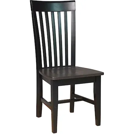 Cosmopolitan Tall Mission Chair, Rta In Coal / Black - Holmwood's Furniture & Design Center (Somersworth, NH)