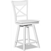 Cosmopolitan San Remo Swivel Stool (Rta) In Pure White - Holmwood's Furniture & Design Center (Somersworth, NH)