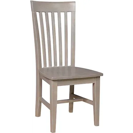 Cosmopolitan Tall Mission Chair, Rta In Taupe Gray - Holmwood's Furniture & Design Center (Somersworth, NH)