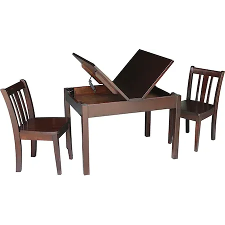 Home Accents Juvenile Lift Top Storage Table In Rich Mocha - Holmwood's Furniture & Design Center (Somersworth, NH)