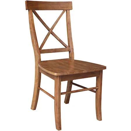 Home Accents X Back Chair (Rta) In Bourbon - Holmwood's Furniture & Design Center (Somersworth, NH)