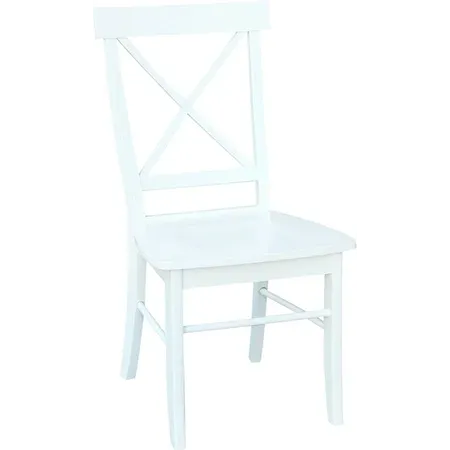 Home Accents X Back Chair (Rta) In White - Holmwood's Furniture & Design Center (Somersworth, NH)